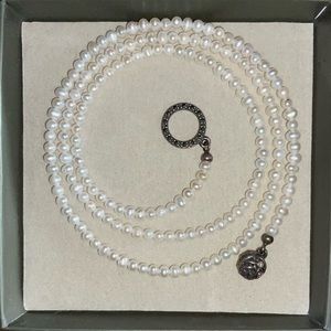 Pandora Rare Diamond and Pearl Lariat Necklace